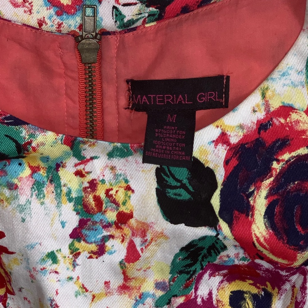 Material Girl floral print medium A line dress - Picture 3 of 8
